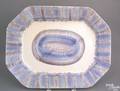 Purple and blue rainbow spatter octagonal platter