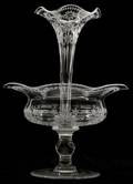 LIBBEY ETCHED GLASS EPERGNE C 1920