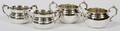 GORHAM STERLING SILVER CREAMERS AND SUGARS 4 PCS