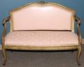 VENETIAN CARVED WOOD LOVESEAT 18THC
