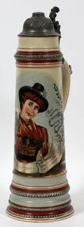 GERMAN POTTERY STEIN C 1890