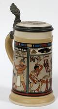 METTLACH STONEWARE STEIN VILLEROY  BOCH C 1900