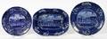CLEWS HISTORICAL BLUE TRANSFER BOWL  PLATES