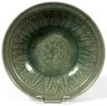 THAI SAWANKHALOK CELADON GLAZED PLATE ANTIQUE