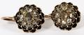 ANTIQUE 150CT DIAMOND FLOWER EARRINGS PAIR