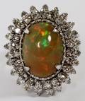 597CT OPAL  DIAMOND RING GIA SIZE 65