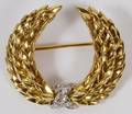 ITALIAN 18KT GOLD DIAMOND BROOCH FOR TIFFANY  CO