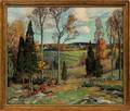 ALDRO T HIBBARDOIL ON CANVAS OCTOBER LANDSCAPE