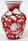CARVED CAMEO GLASS VASE 19TH C