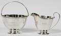 TIFFANY  CO STERLING CREAMER  SUGAR BOWL C 1930