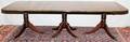 MAHOGANY TRIPLEPEDESTAL DINING TABLE