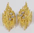 ANDREW GRIMA 18KT YELLOW GOLD  DIAMOND EAR CLIPS