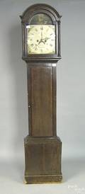 Georgian oak tall case clock