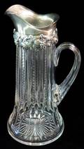 HOWARD STERLING CO  CUT GLASS EWER LATE 19TH C