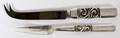 GEORG JENSEN STERLING CHEESE KNIFE  SERVING FORK