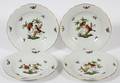 HEREND ROTHSCHILD BIRD PORCELAIN PLATES FOUR