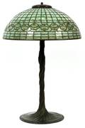 TIFFANY STUDIOS BRONZE TABLE LAM ACORN SHADE