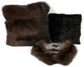 COLLECTION OF FUR PILLOWS THROW  STOLE 4 PCS