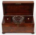 ENGLISH MAHOGANY TEA CADDY 19TH C