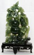 CHINESE CARVED JADE FRUITING BRANCH