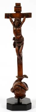 HAND CARVED WOOD CRUCIFIX