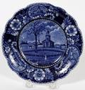 CLEWS BLUE TRANSFER PLATE C 1830