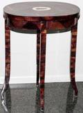 PENSHELL INLAID OCCASIONAL TABLE 20TH C