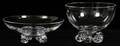 STEUBEN GLASS FOOTED BOWLS TWO