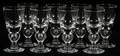 STEUBEN GLASS WINES SET OF EIGHT