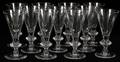 STEUBEN TRUMPET GLASS WATER GOBLETS ELEVEN