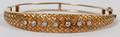 14KT YELLOW GOLD BANGLE BRACELET W DIAMONDS