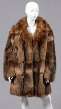 REVILLON GENTLEMANS RACCOON FUR COAT
