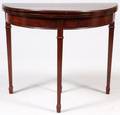 ENGLISH GEORGE III MAHOGANY CARD TABLE C 1815