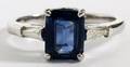 165CT NATURAL SAPPHIRE  DIAMOND LADYS RING