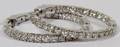 137CT DIAMOND INSIDE OUT HOOP EARRINGS PAIR