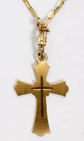ITALIAN 14KT YELLOW GOLD NECKLACE  CROSS