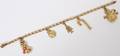 14KT YELLOW GOLD CHARM BRACELET