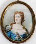 HAND PAINTED PORTRAIT MINIATURE 19TH C
