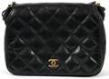 CHANEL QUILTED NAVY CAVIAR LEATHER HANDBAG