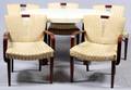 PAUL FRANKL MID CENTURY MODERN TABLE  CHAIRS 6 PCS