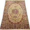 ISFAHAN VERY FINE SILK  MOHAIR PERSIAN RUG