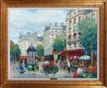 CONSTANTIN KLUGE OIL ON CANVAS PARIS SCENE