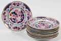 CAULDON ENGLISH PORCELAIN DESSERT PLATES C 1900