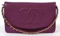 CHANEL CAVIAR PURPLE LEATHER SHOULDER BAG