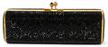 JUDITH LEIBER BLACK FULL BEAD MINAUDIERE