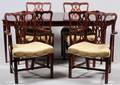 BAKER MAHOGANY DINING SUITE NINE PIECES