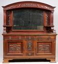 ARTS  CRAFTS STYLE MAHOGANY BUFFET EARLY 20TH C