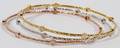 096CT DIAMOND  14KT GOLD STACKABLE BANGLES 3 PCS