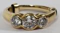 14KT GOLD  DIAMOND LADYS RING SIZE 6