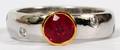 052CT BURMESE RUBY  DIAMOND RING SIZE 45 GIA